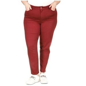 NWT Michael Michael Kors Selma Skinny Highrise Jeans Merlot 24W